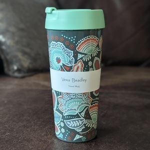 Vera Bradley Nomadic Floral Print 16oz Travel Mug/Cup BPA Free NWT